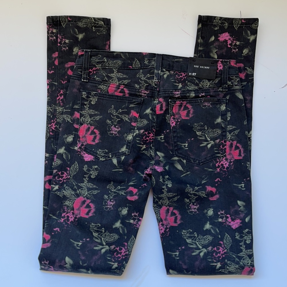 Joe’s Jeans The Skinny Electric Floral Black Skinny Jeans Women’s Size 27 NWT - Picture 8 of 10
